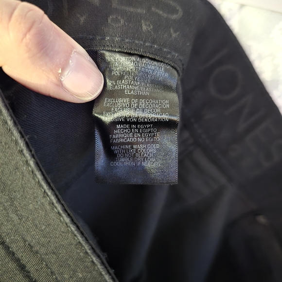Jones New York Signature Lexington Straight Pants Black Sz 8 NWOT Stretch Waist - Picture 3 of 4